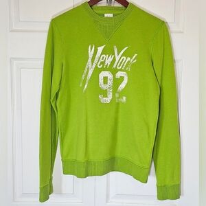 Abercrombie‎ & Fitch Line Green New York Sweatshirt Small Heavyweight Flaw